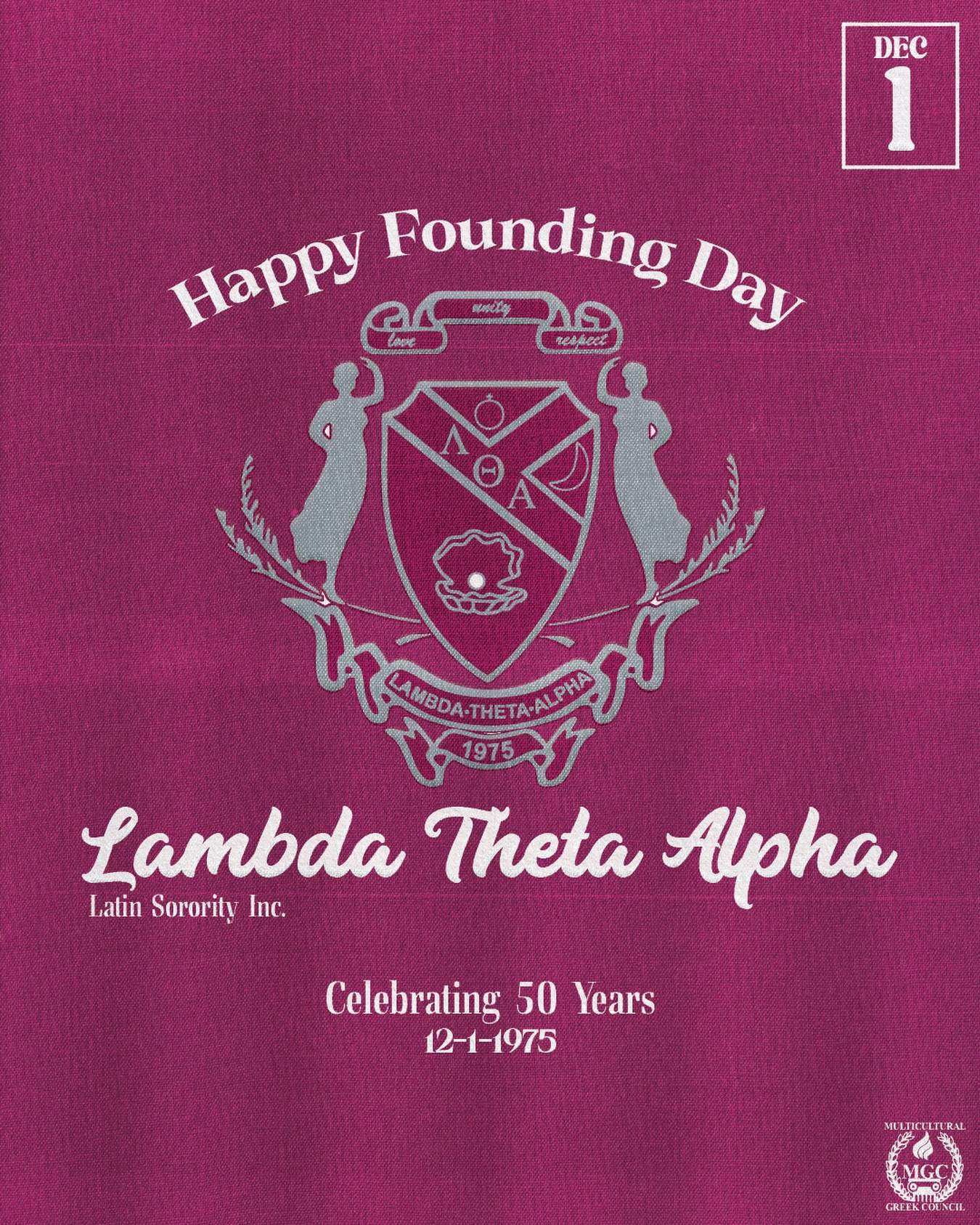 We would like to wish Lambda Theta Alpha Latin Sorority Inc. a Happy 50th Founding Day!
We wish you all the best! ❤️
@lta_zetasigma