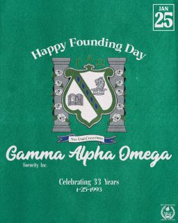 We would like to wish Gamma Alpha Omega Sorority Inc. a Happy 33rd Founding Day!
We wish you all the best! ❤️
@gaowsu