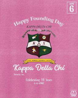 We would like to wish Kappa Delta Chi Sorority Inc. a Happy 39th Founding Day!

We wish you all the best! ❤️

@kdchi_wsu